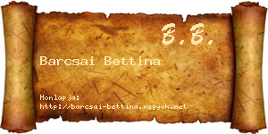 Barcsai Bettina névjegykártya
